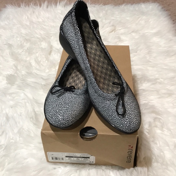 Revere Marrakesh Black Pearl Slip On Demi Wedge - Picture 2 of 8